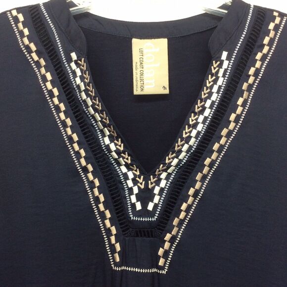 Anthropologie Dolan Left Coast Collection Tunic Women's Size M Embroidered Boho - Picture 9 of 10